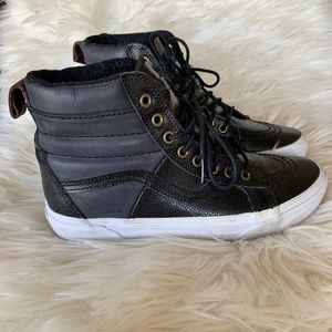 Leather Vans high-tops